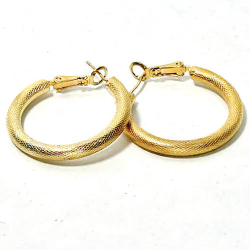 Textured Hoop Earring