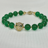 Green Jade Panther Bracelet
