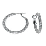 Textured Hoop Earring