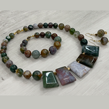 Indian Agate Necklace Set