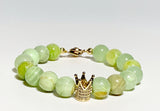 Celadon Flower Jade Crown Bracelet